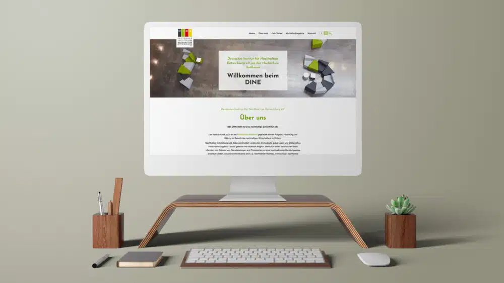 eCouleur entwickelte einen modernen WordPress-One-Pager mit Webkonzept, frischem Design und modularer Erweiterbarkeit für das DINE.