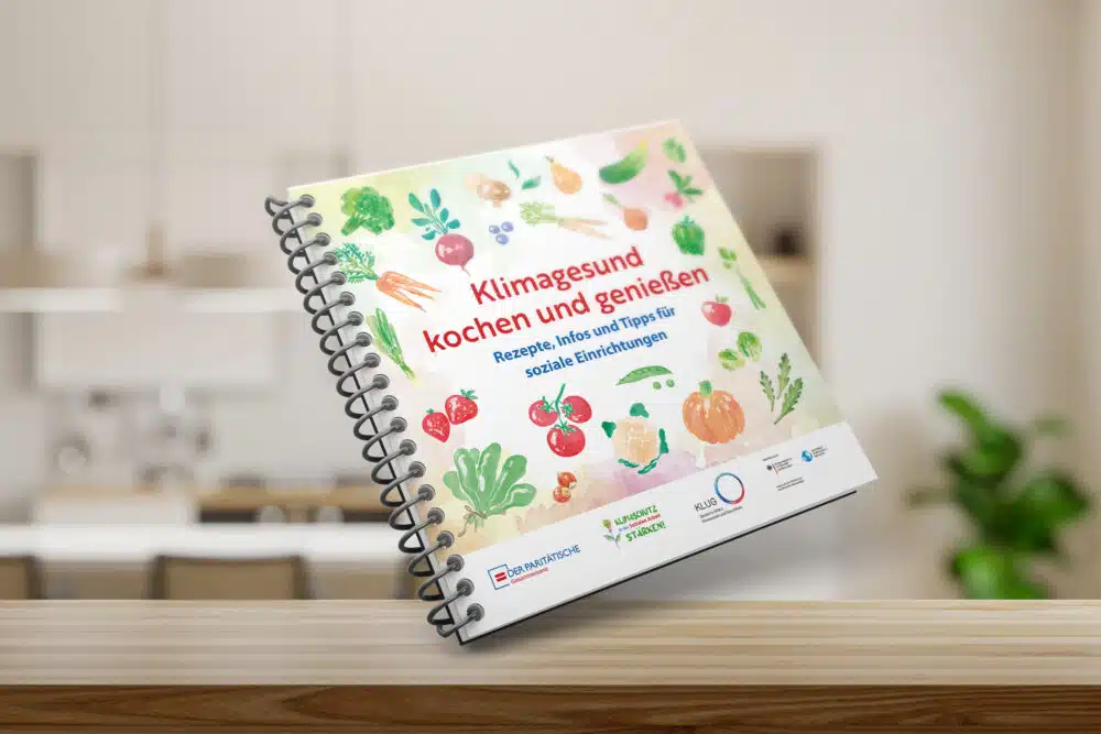 Gestaltung eines 132 seitigen Kochbuchs für eine klimagesunde Gemeinschaftsverpflegung einem Gemeinschaftsprojekt vom Paritätische Gesamtverband mit der Deutschen Allianz Klimawandel und Gesundheit (KLUG)